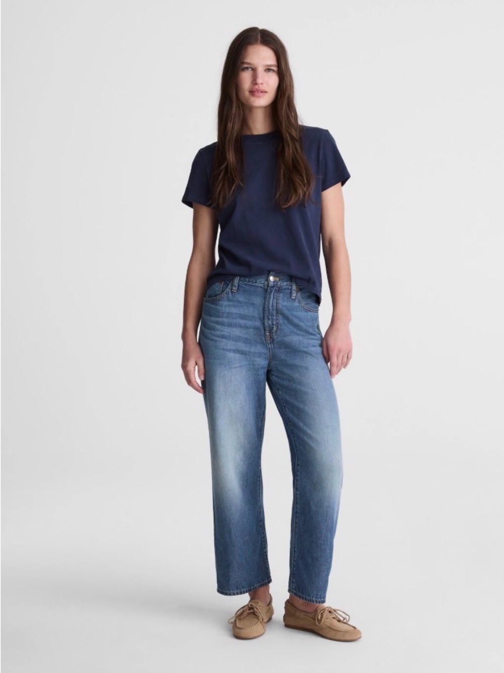 Madewell The Perfect Vintage Wide-Leg Crop Jean in Airy Denim